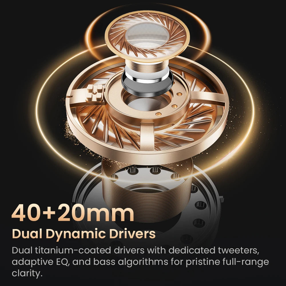 HAYLOU S40 ANC auriculares inalámbricos 50dB cancelación de ruido auriculares de Audio espacial 3D de alta resolución con LDAC Bluetooth 6,0 auriculares sobre la oreja