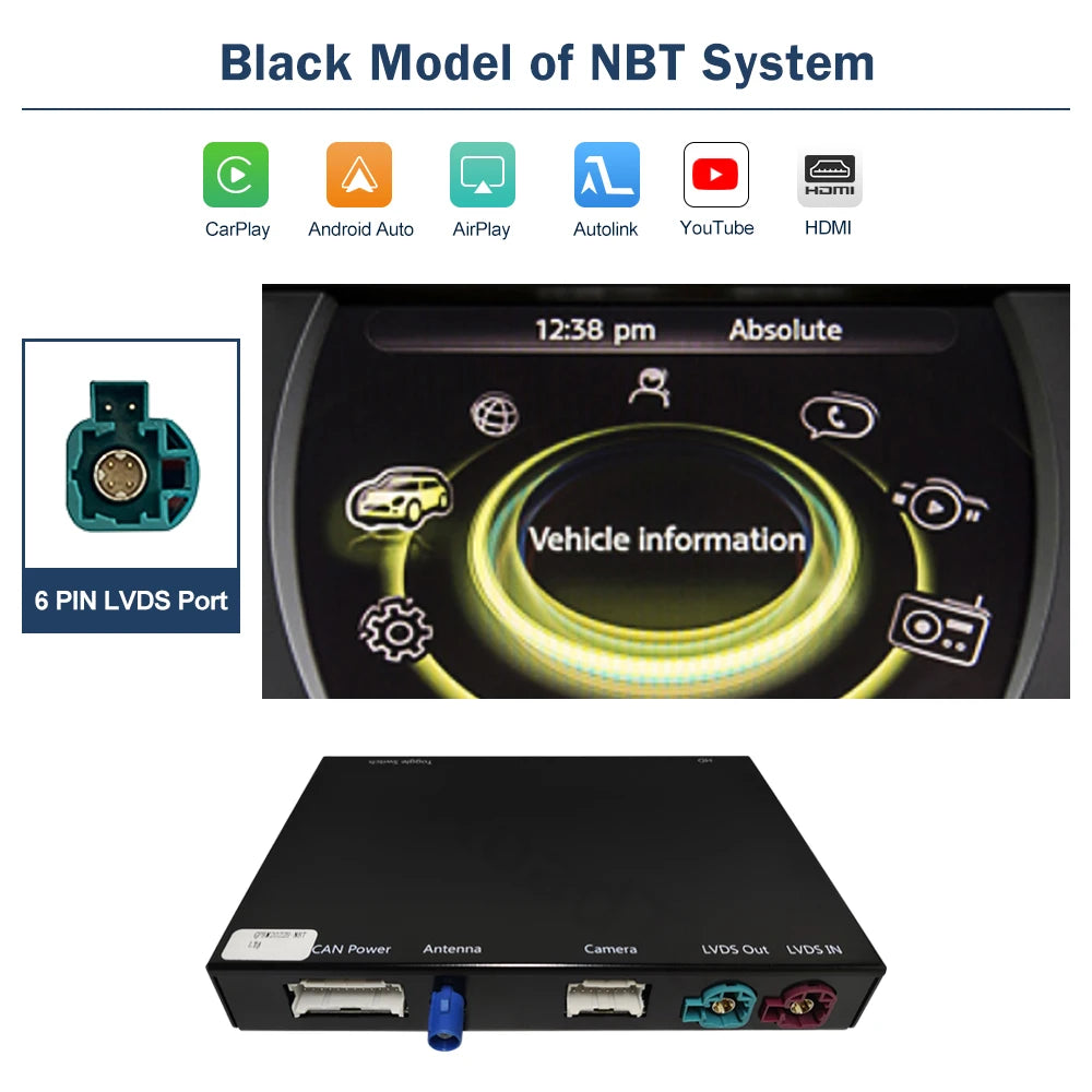 Android inalámbrico para coche BMW X3 X4 Series F25 F26 F01 CIC NBT EVO 2011-2020 interfaz Carplay enlace de espejo Air Play