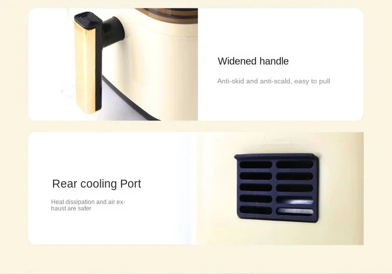 Freidora de aire multifuncional para el hogar, horno eléctrico de alta capacidad, freidora francesa inteligente totalmente automática