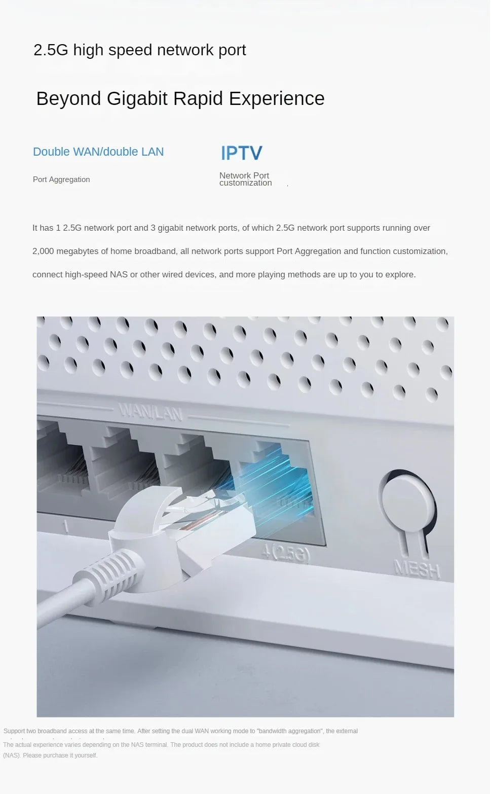 XIAOMI Router BE5000 WiFi 7 5011Mbps 2,4G/2,5GHz puerto de red 512MB de memoria acceso de banda ancha Dual protección de seguridad de red CN