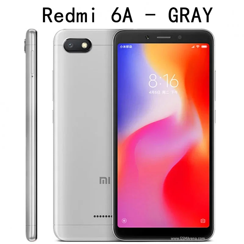 Original Xiaomi Redmi 6 4GB 64GB 13000mAh 6,6 pulgadas celular googleplay huella digital octa-core Global Rom 4G Smartphone