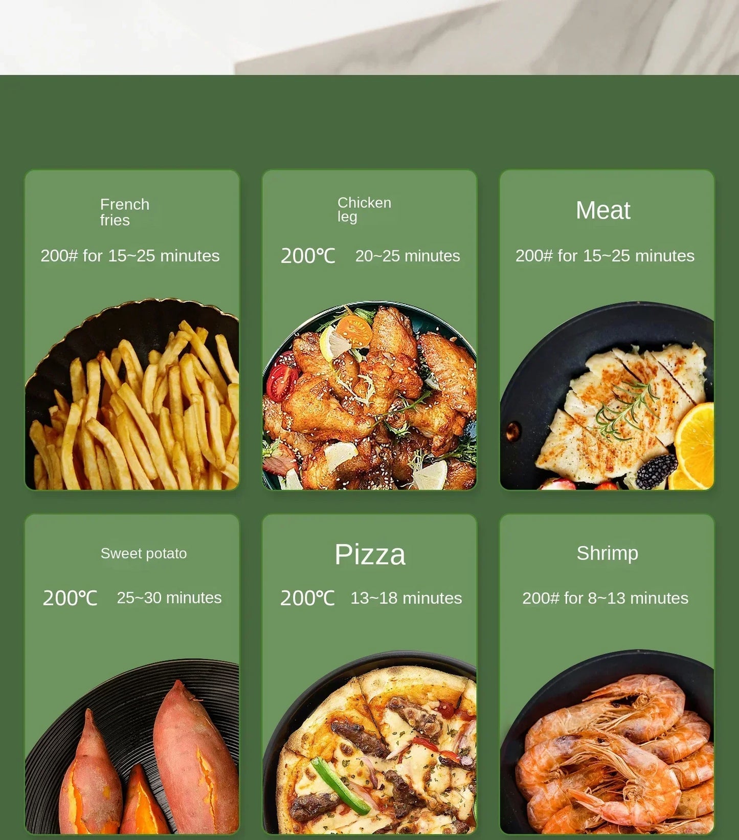 Modelo de freidora de aire AXA de 220 V: horno freidora de aire todo en uno con fritura automática inteligente, multifuncional y sin aceite C