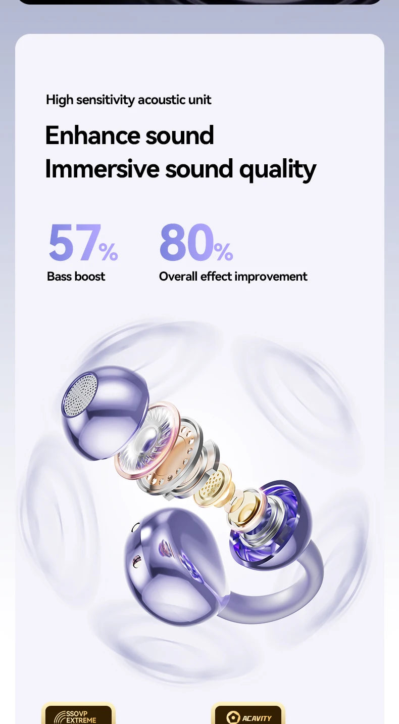 XIAOMI M91 auriculares inalámbricos con Clip de oreja abierta auriculares deportivos Bluetooth 5,4 auriculares ENC con cancelación de ruido con micrófono