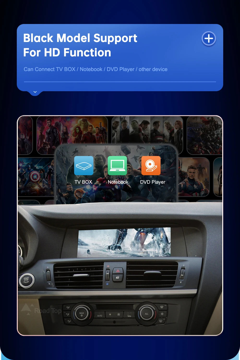 Android inalámbrico para coche BMW X3 X4 Series F25 F26 F01 CIC NBT EVO 2011-2020 interfaz Carplay enlace de espejo Air Play