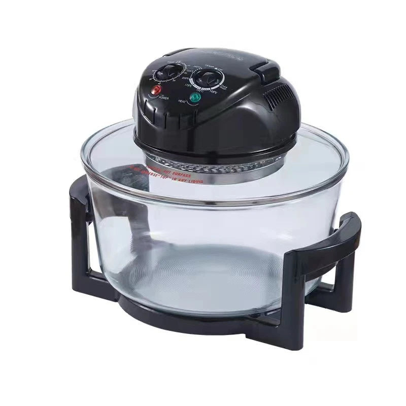 Freidora de aire de 12L, freidoras eléctricas sin aceite, horno automático Visible para el hogar, freidora multifuncional, sartén para patatas fritas de 220V