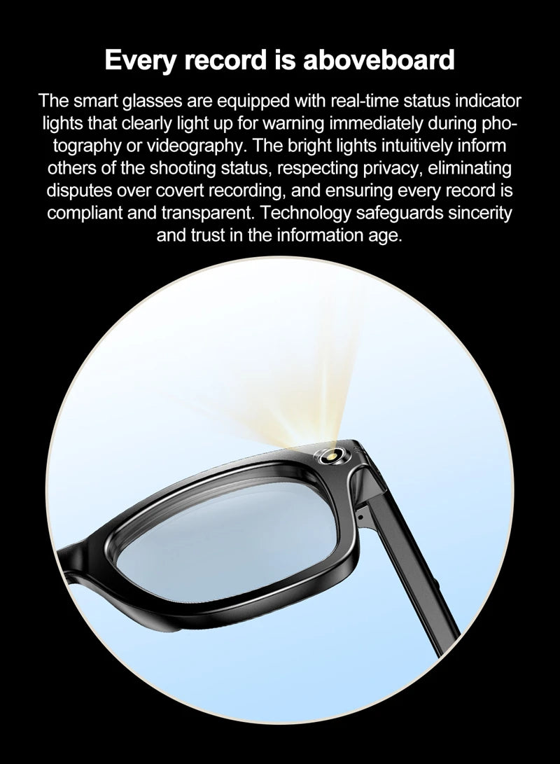 Gafas inteligentes Xiaomi para grabar vídeos, reconocimiento de fotos Ai, traducción de respuesta, batería grande, gafas Bluetooth impermeables Ip65