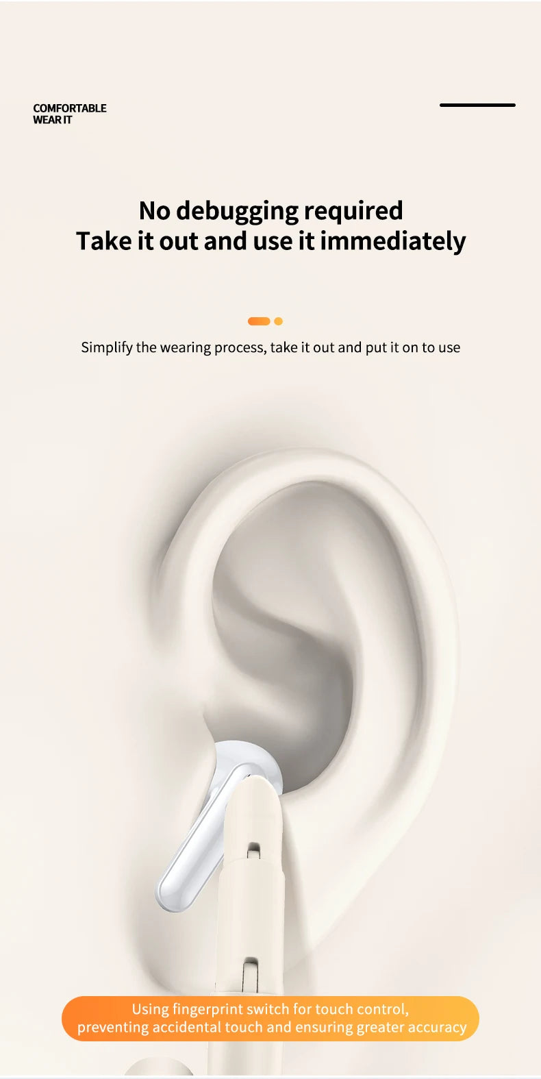 2025 Nuevos auriculares Bluetooth de escucha auxiliar inteligente Auriculares intrauditivos portátiles recargables con reducción de ruido Regalos para personas mayores