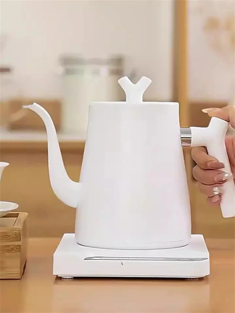 Hervidor eléctrico inteligente de temperatura constante de 1000W, cafetera hecha a mano, olla con cuello de cisne utilizada para preparar leche en polvo