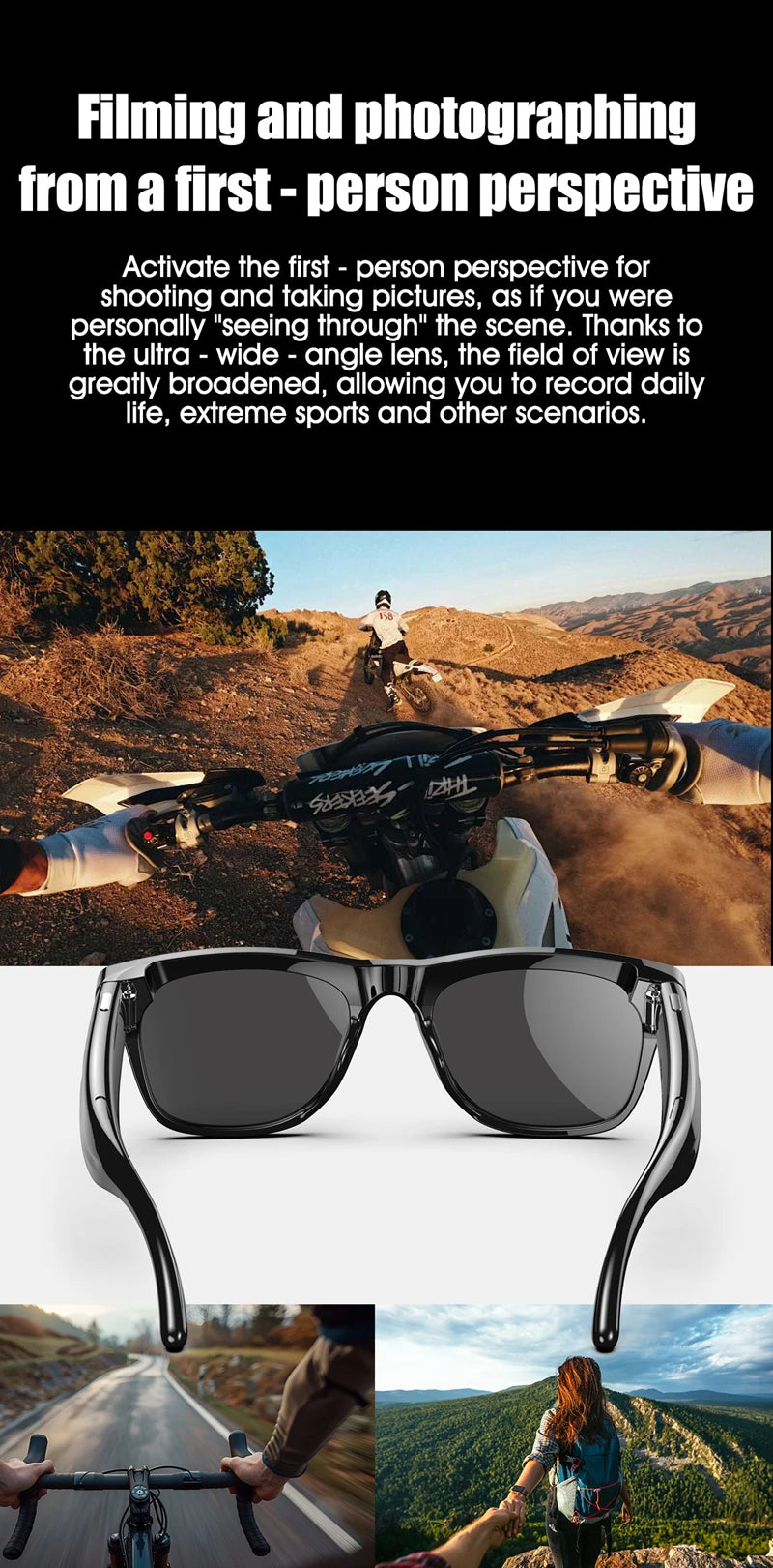 Xiaomi 4K HD AI gafas inteligentes con cámara Bluetooth llamada asistente de voz traducción Control táctil reproductor de música gafas impermeables