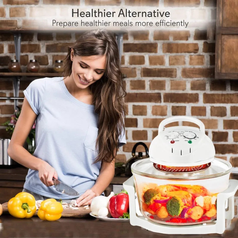 Freidora de aire de 12L, freidoras eléctricas sin aceite, horno automático Visible para el hogar, freidora multifuncional, sartén para patatas fritas de 220V