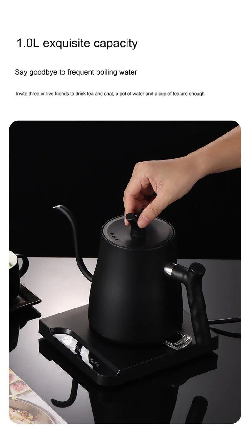 Hervidor eléctrico inteligente de temperatura constante de 1000W, cafetera hecha a mano, olla con cuello de cisne utilizada para preparar leche en polvo