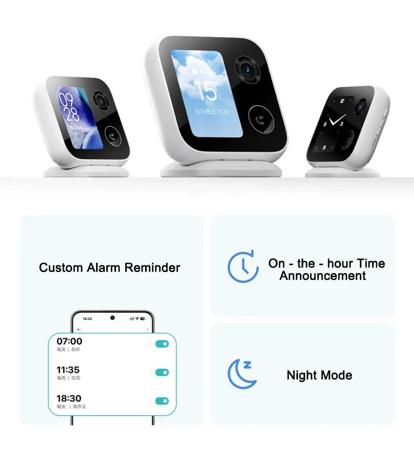 XIAOMI Cámara inteligente Edición de videollamada, pantalla grande de 3,5 pulgadas, 4MP 2,5 K, monitor de bebé de seguridad para el hogar, versión china con adaptador