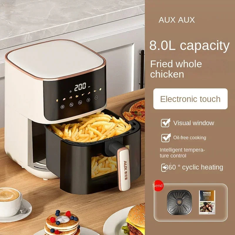 Modelo de freidora de aire AXA de 220 V: horno freidora de aire todo en uno con fritura automática inteligente, multifuncional y sin aceite C