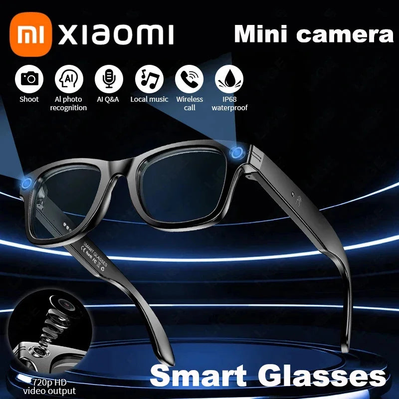 Gafas inteligentes Xiaomi para grabar vídeos, reconocimiento de fotos Ai, traducción de respuesta, batería grande, gafas Bluetooth impermeables Ip65