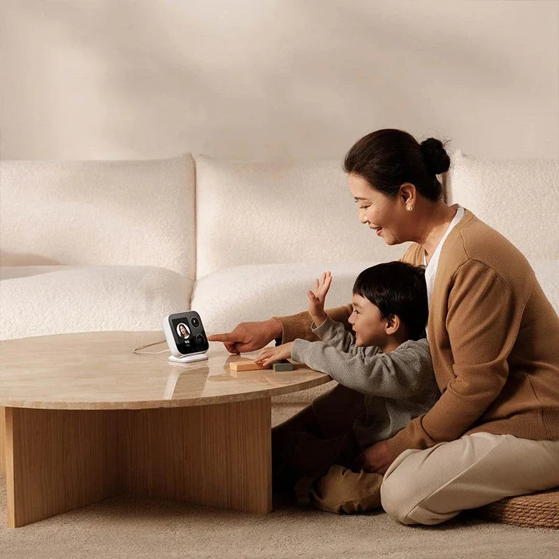 XIAOMI Cámara inteligente Edición de videollamada, pantalla grande de 3,5 pulgadas, 4MP 2,5 K, monitor de bebé de seguridad para el hogar, versión china con adaptador