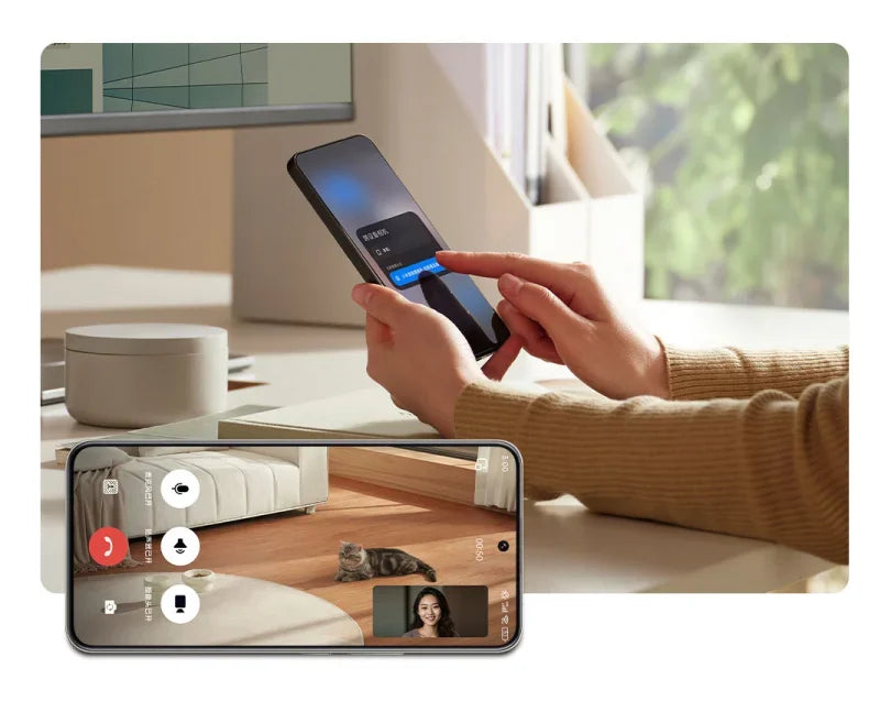 XIAOMI Cámara inteligente Edición de videollamada, pantalla grande de 3,5 pulgadas, 4MP 2,5 K, monitor de bebé de seguridad para el hogar, versión china con adaptador