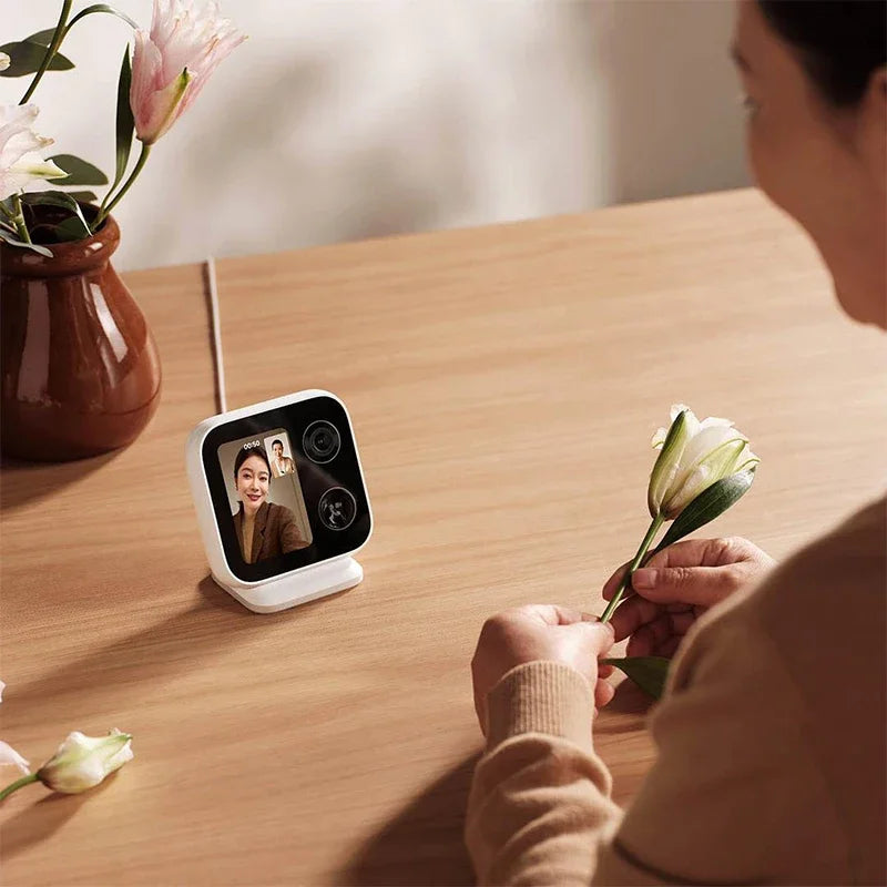 XIAOMI Cámara inteligente Edición de videollamada, pantalla grande de 3,5 pulgadas, 4MP 2,5 K, monitor de bebé de seguridad para el hogar, versión china con adaptador