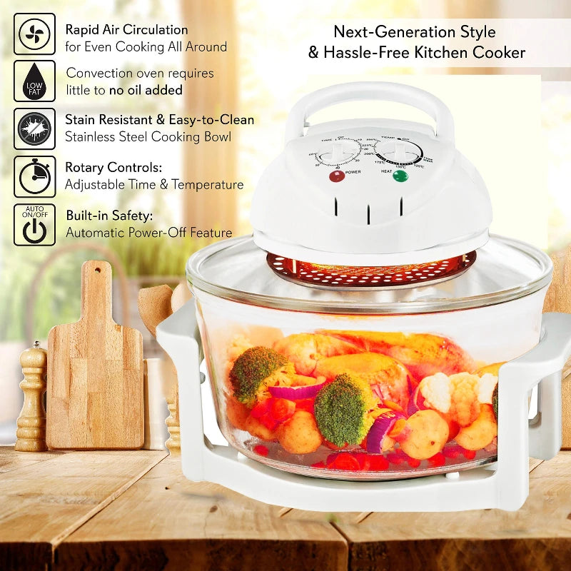 Freidora de aire de 12L, freidoras eléctricas sin aceite, horno automático Visible para el hogar, freidora multifuncional, sartén para patatas fritas de 220V