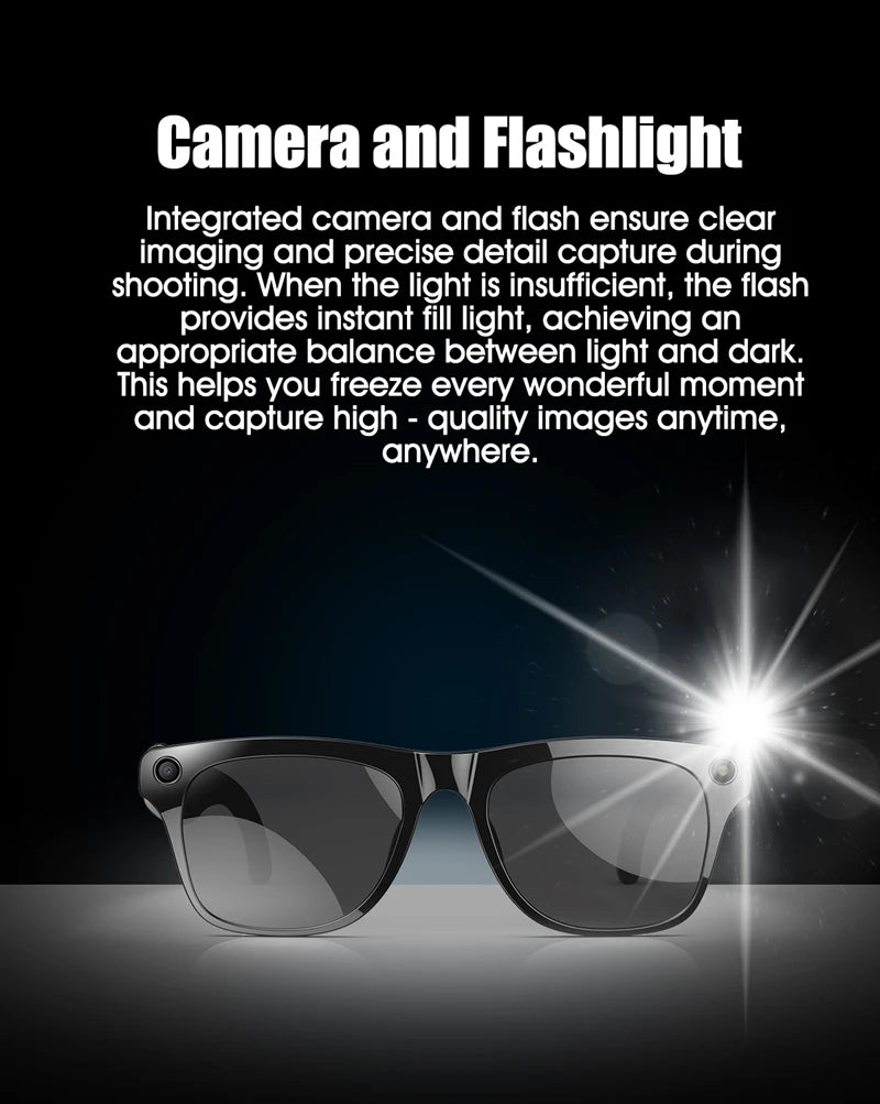 Xiaomi 4K HD AI gafas inteligentes con cámara Bluetooth llamada asistente de voz traducción Control táctil reproductor de música gafas impermeables