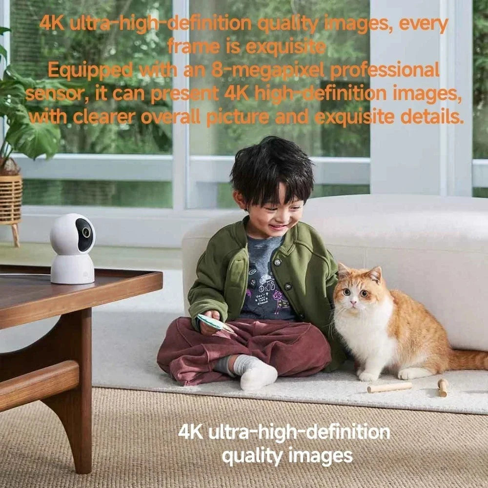 Nueva cámara inteligente xiaomiI 4 Wi-Fi de doble banda 68MP 4K HDR seguimiento AI, visión nocturna Audio bidireccional , Monitor de bebé de seguridad para el hogar CCTV CN
