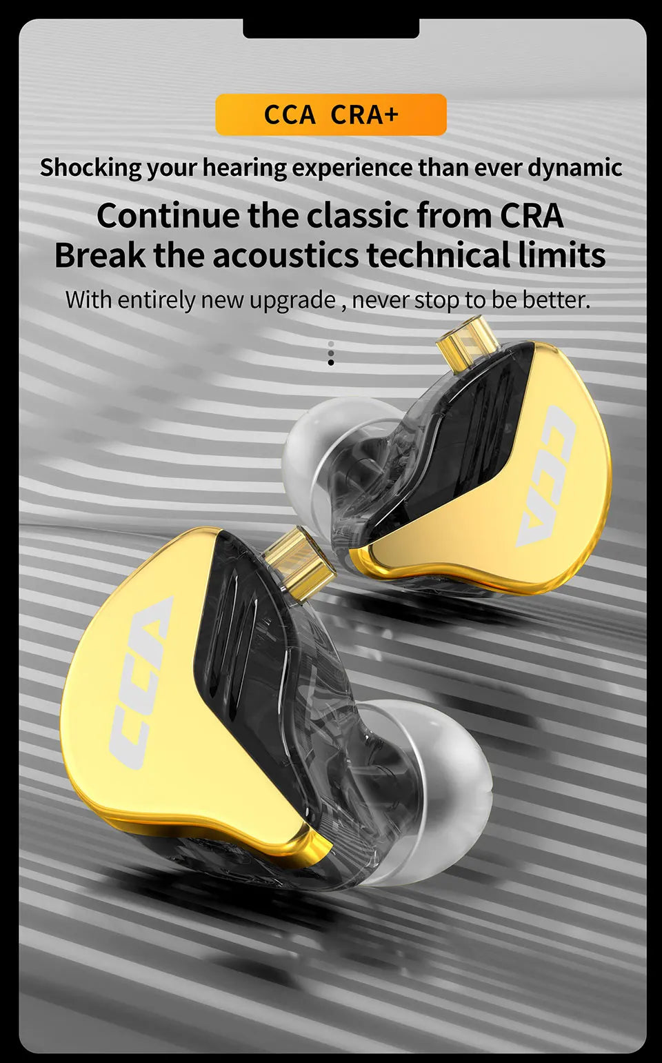 CCA-CRA+ auriculares intrauditivos con cable, cascos HiFi con Monitor, cancelación de ruido, deportivos, KZ ZEX Pro NRA