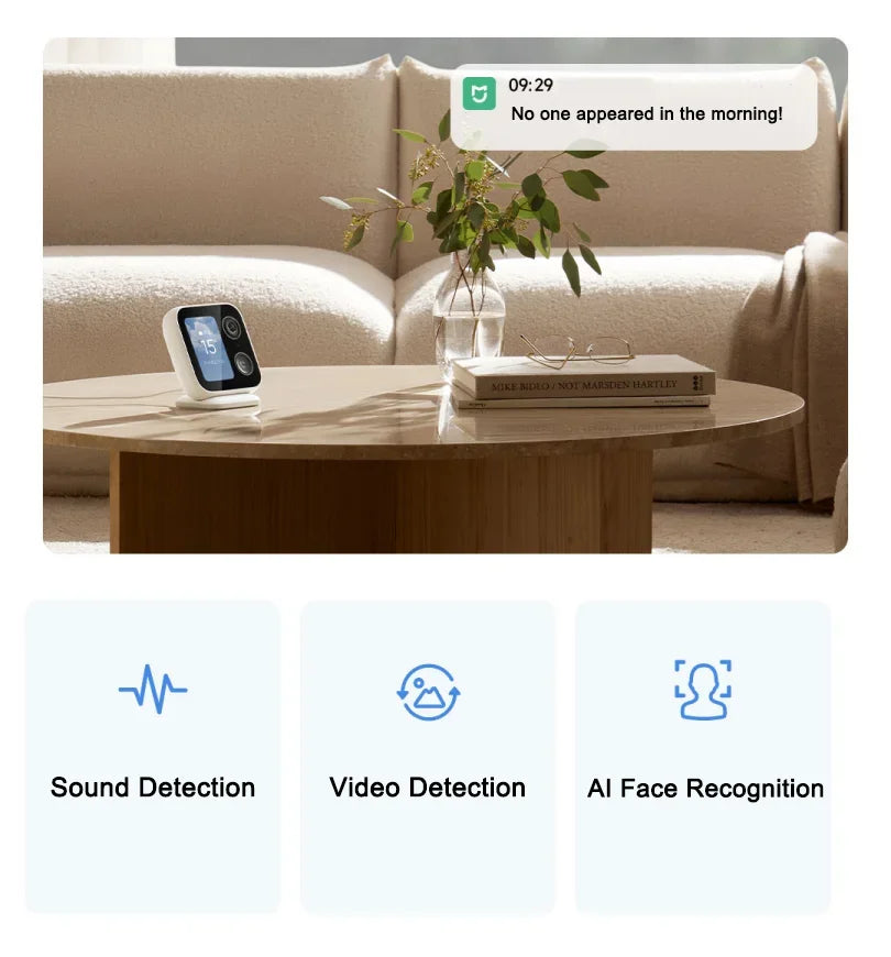 XIAOMI Cámara inteligente Edición de videollamada, pantalla grande de 3,5 pulgadas, 4MP 2,5 K, monitor de bebé de seguridad para el hogar, versión china con adaptador