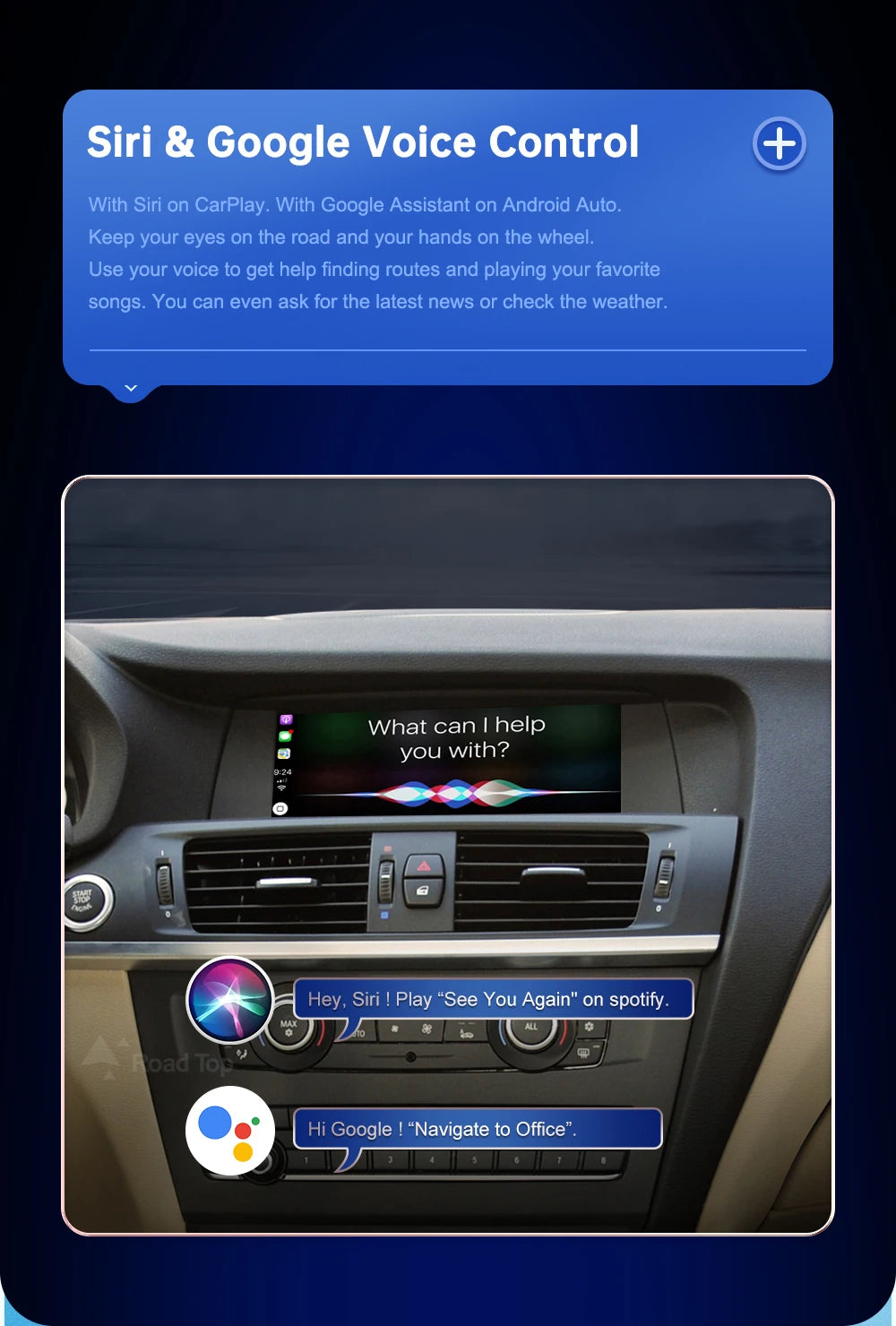 Android inalámbrico para coche BMW X3 X4 Series F25 F26 F01 CIC NBT EVO 2011-2020 interfaz Carplay enlace de espejo Air Play