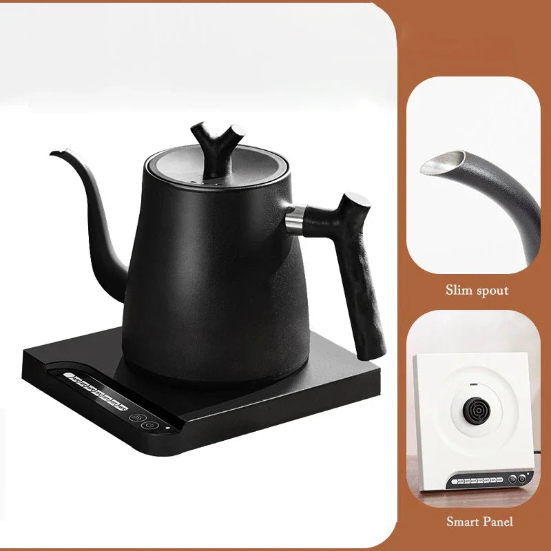 Hervidor eléctrico inteligente de temperatura constante de 1000W, cafetera hecha a mano, olla con cuello de cisne utilizada para preparar leche en polvo