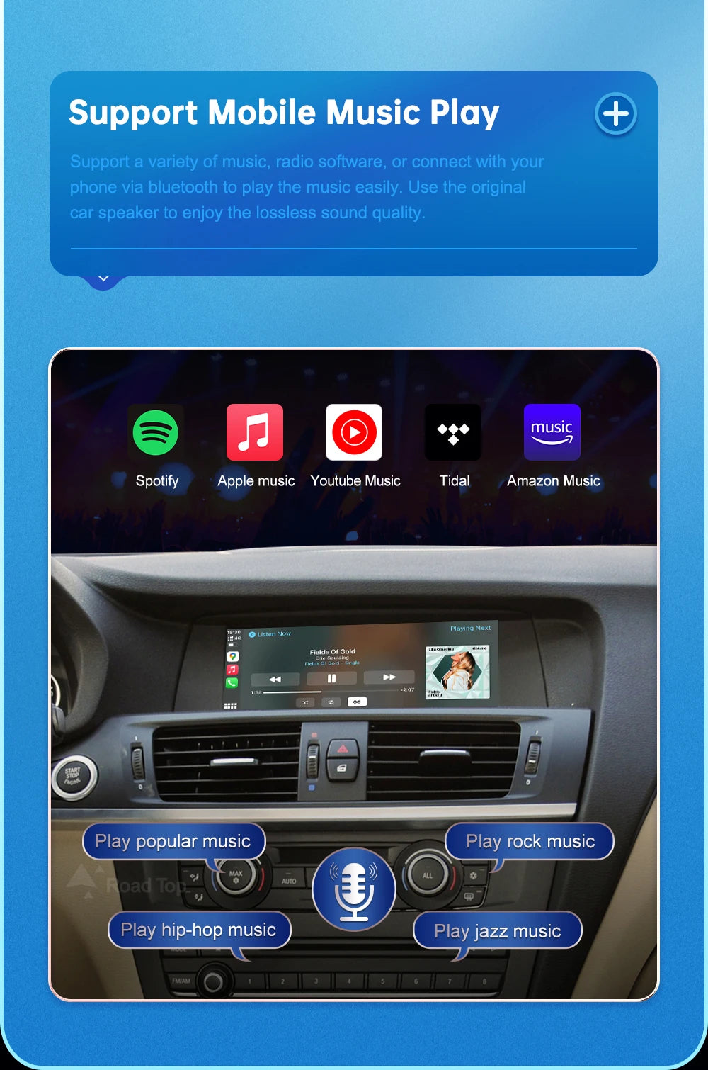 Android inalámbrico para coche BMW X3 X4 Series F25 F26 F01 CIC NBT EVO 2011-2020 interfaz Carplay enlace de espejo Air Play
