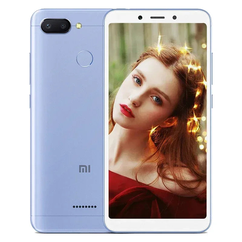 Original Xiaomi Redmi 6 4GB 64GB 13000mAh 6,6 pulgadas celular googleplay huella digital octa-core Global Rom 4G Smartphone