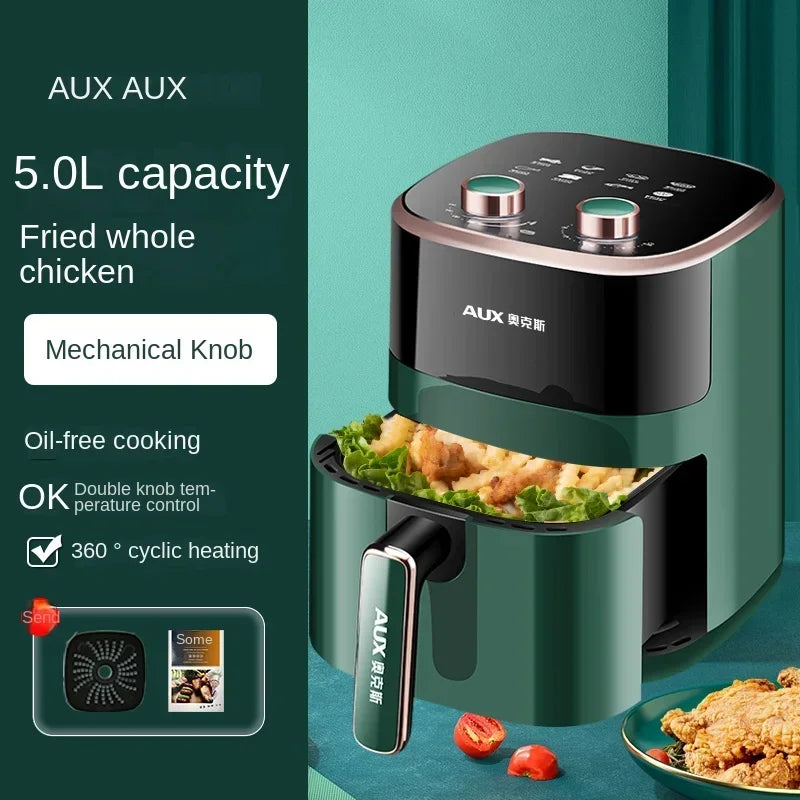 Modelo de freidora de aire AXA de 220 V: horno freidora de aire todo en uno con fritura automática inteligente, multifuncional y sin aceite C AA