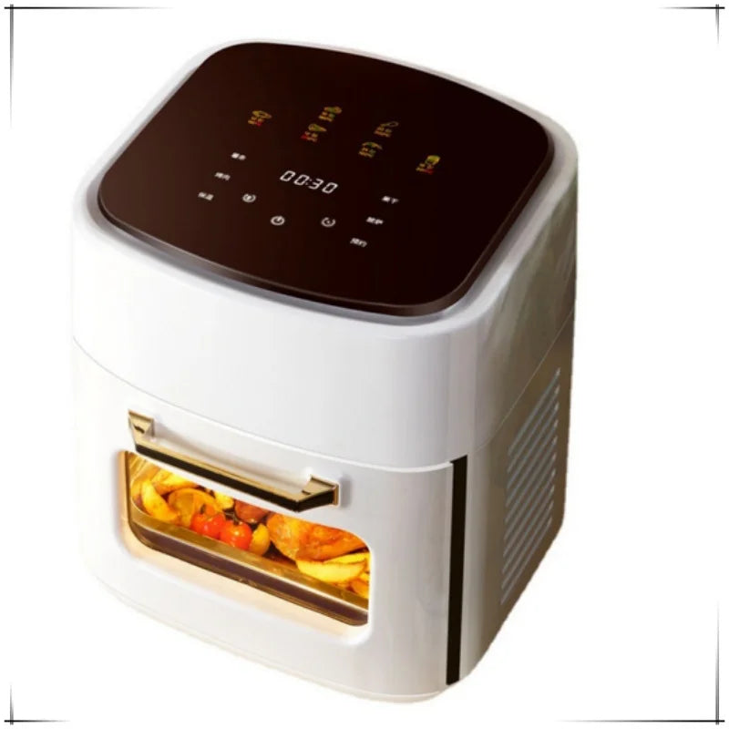 Freidora de aire multifunción sin aceite de 15L, horno doméstico, nueva freidora automática inteligente multifunción de gran capacidad para patatas fritas