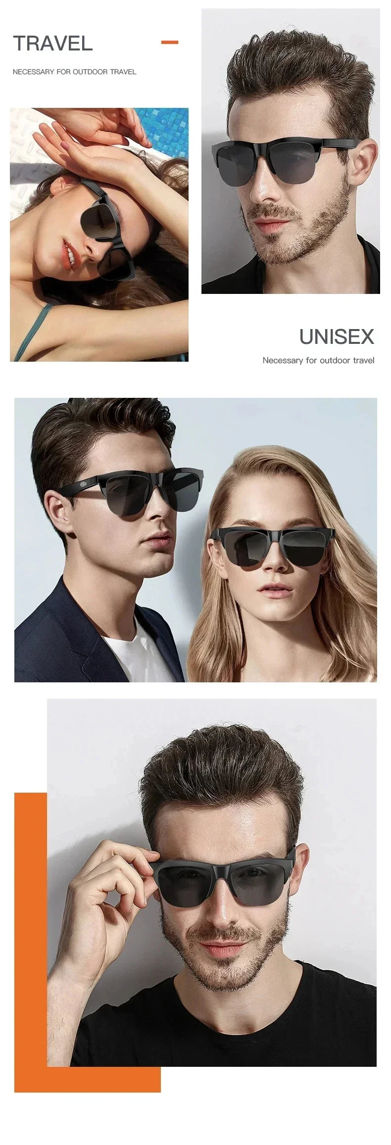 Xiaomi MIJIA gafas de sol inteligentes gafas Bluetooth llamada deportes al aire libre auriculares HIFI luz azul impermeable Anti-UV para hombres y mujeres