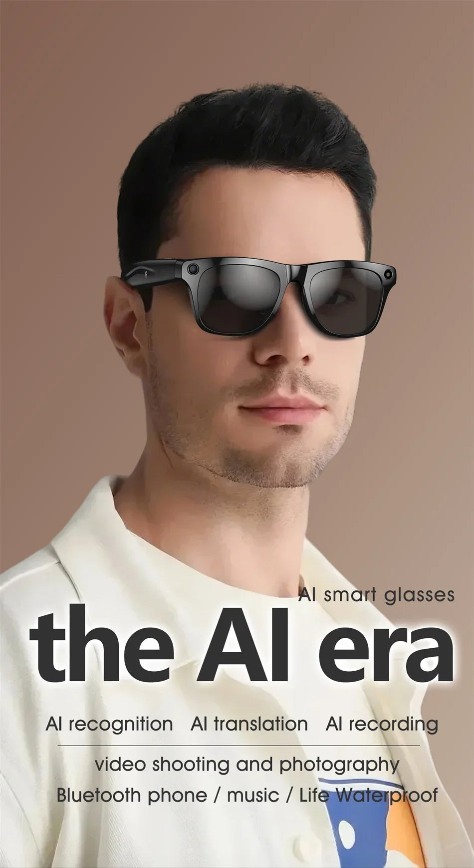 Xiaomi 4K HD AI gafas inteligentes Chat GPT 100MP cámara Bluetooth llamada 260Mah batería asistente de voz Control gafas inteligentes 2025