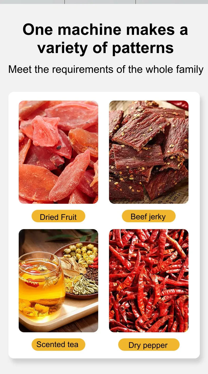 Freidora de aire de 12 capas, máquina secadora de frutas para uso comercial en el hogar, aperitivos pequeños de morera para mascotas, carne, verduras, pescado seco, deshidratador de alimentos