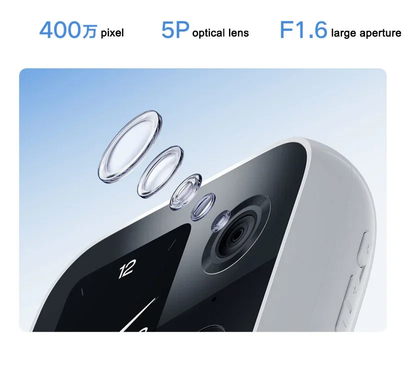 XIAOMI Cámara inteligente Edición de videollamada, pantalla grande de 3,5 pulgadas, 4MP 2,5 K, monitor de bebé de seguridad para el hogar, versión china con adaptador