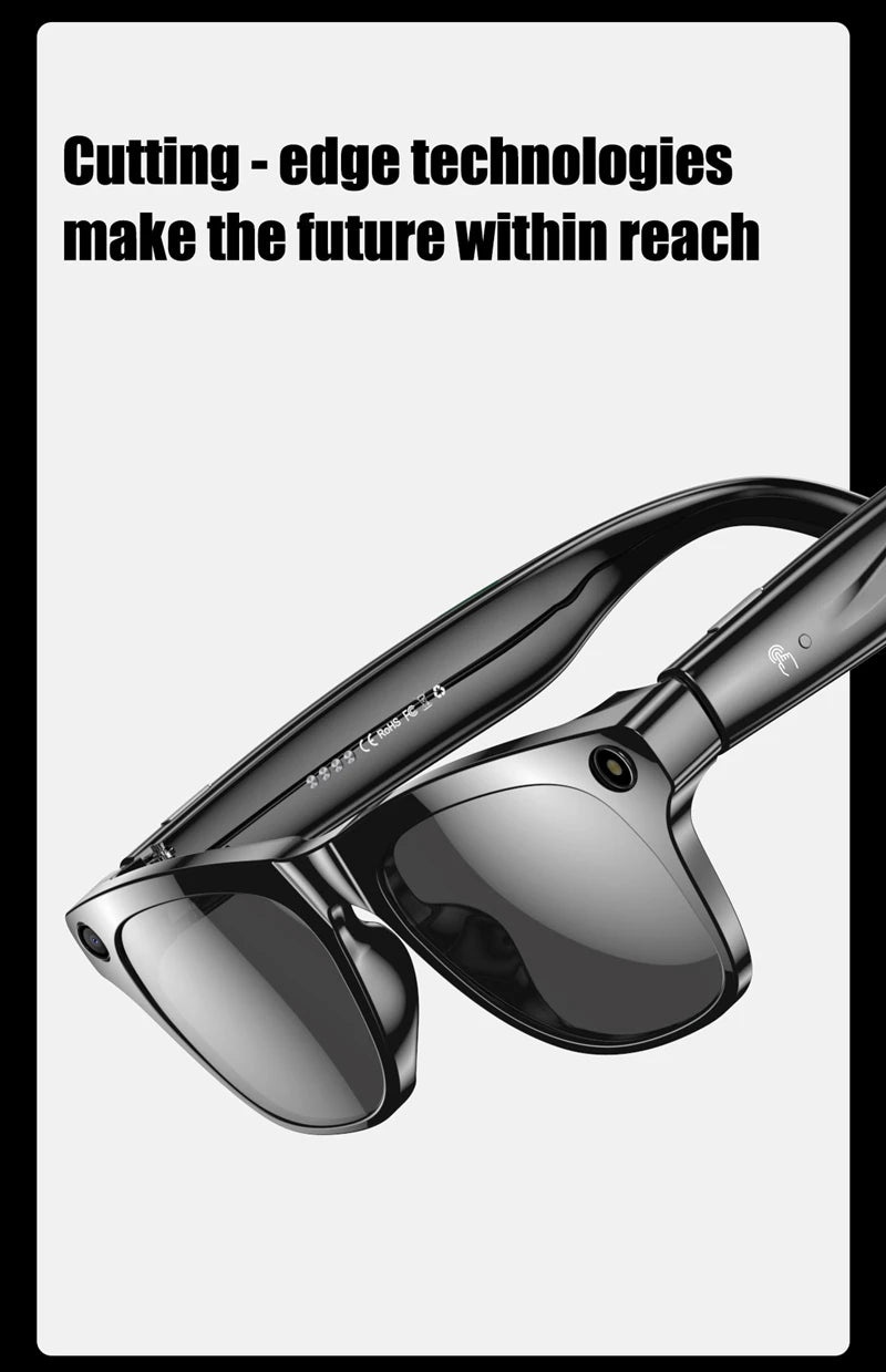 Xiaomi 4K HD AI gafas inteligentes con cámara Bluetooth llamada asistente de voz traducción Control táctil reproductor de música gafas impermeables