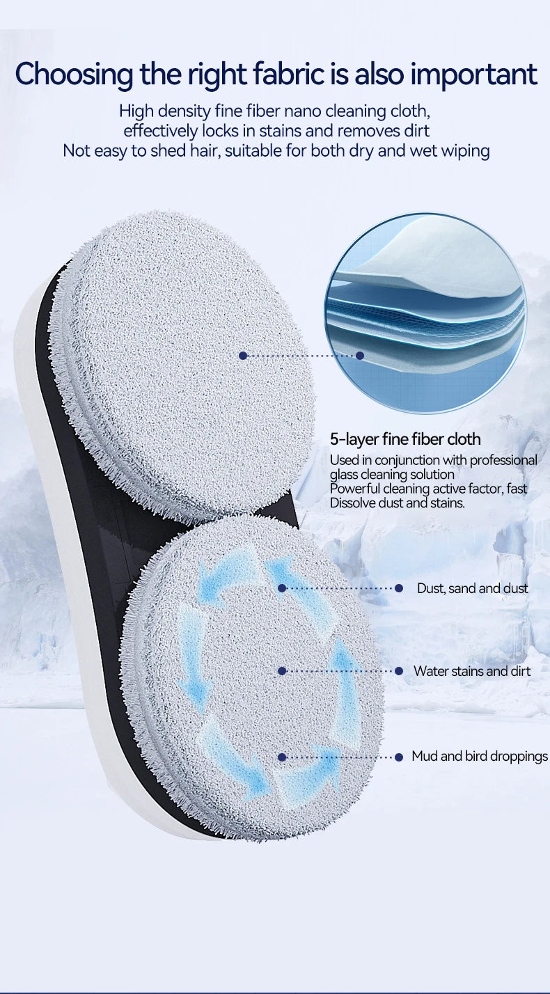 DIVEDEER-Robot de limpieza de ventanas sin pulverización de agua, máquina de limpieza con Control remoto inalámbrico de vidrio de succión inteligente anticaída