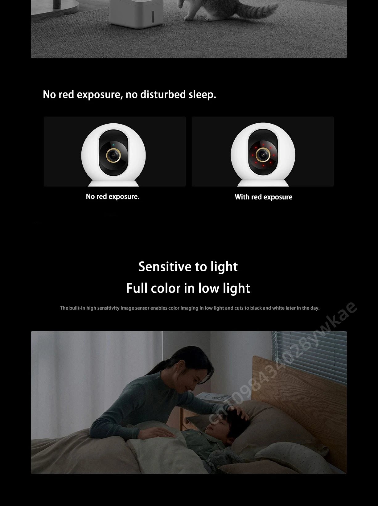 Cámara Inteligente Xiaomi 4 8MP 4K Calidad 360 ° Monitoreo remoto del teléfono de la visión nocturna a todo color de la luz de crucero de Pan Tilt