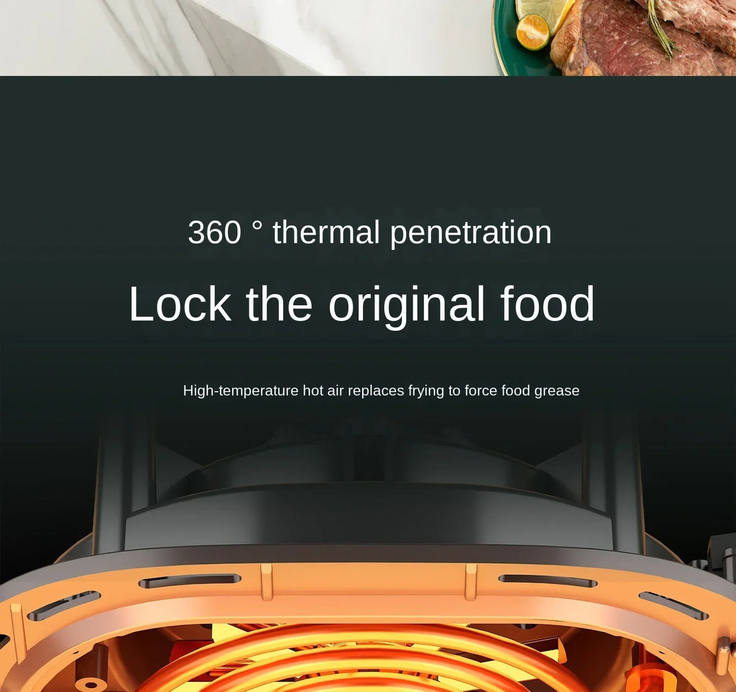 Modelo de freidora de aire AXA de 220 V: horno freidora de aire todo en uno con fritura automática inteligente, multifuncional y sin aceite C AA