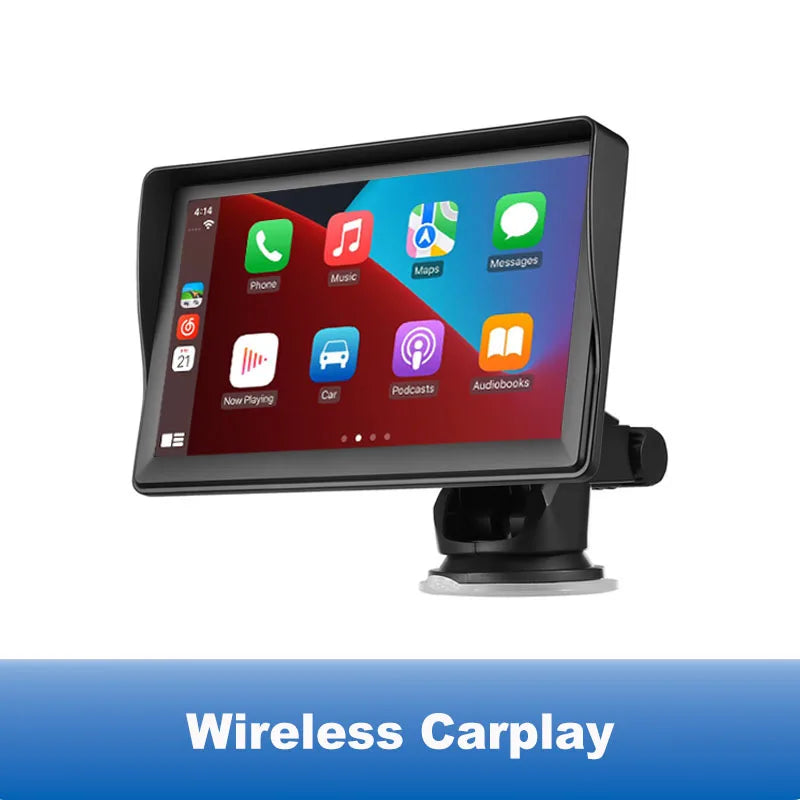 Reproductor Multimedia estéreo portátil para coche, Radio inalámbrica con Android, 7 pulgadas, transmisor FM, BT, WiFi, AUX, pantalla USB