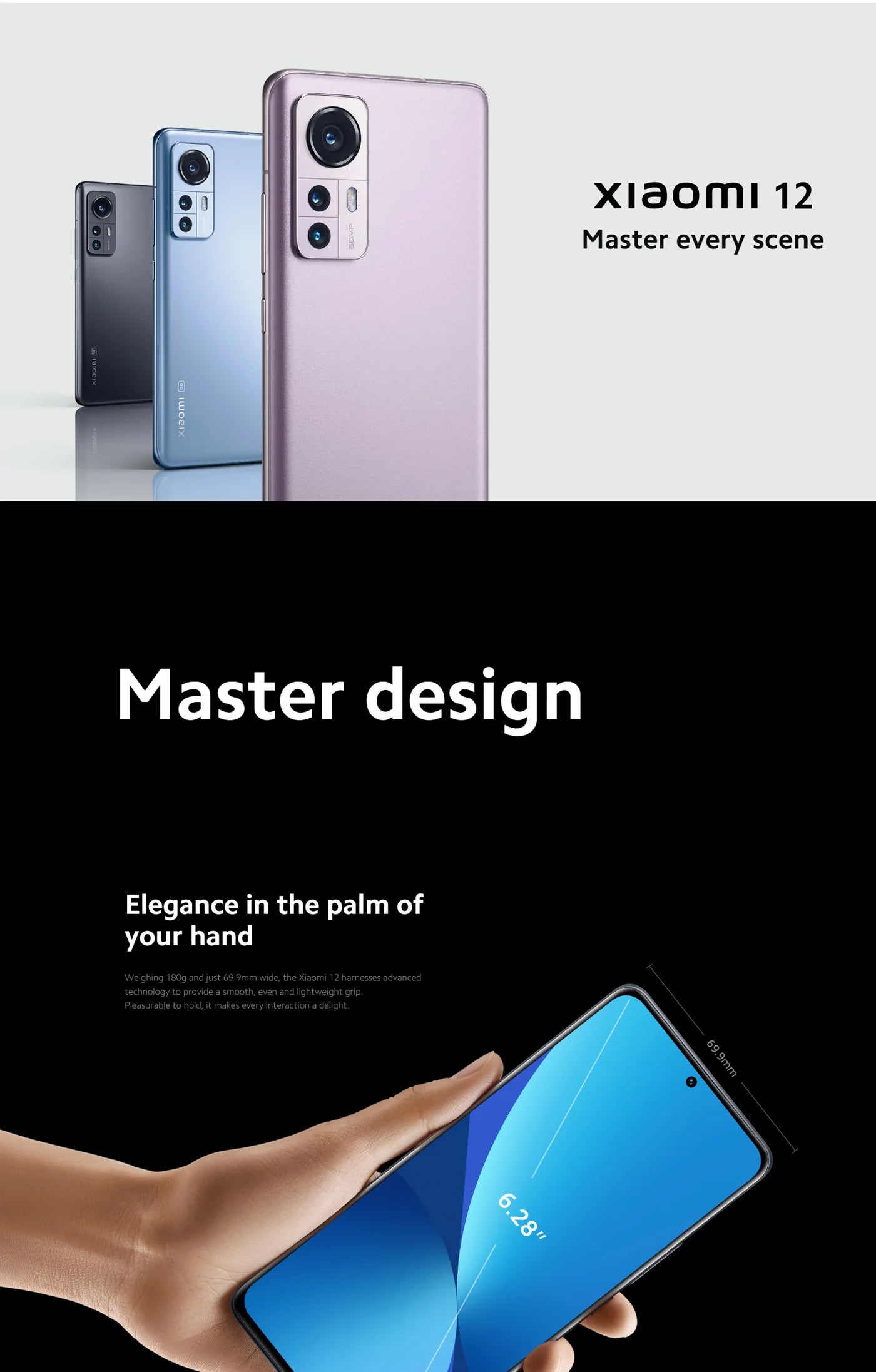 Xiaomi-teléfono inteligente Mi 12, Android 5G, desbloqueado, 6,28 pulgadas, 12GB de RAM, 256GB de ROM, todos los colores, en buen estado, Original, usado