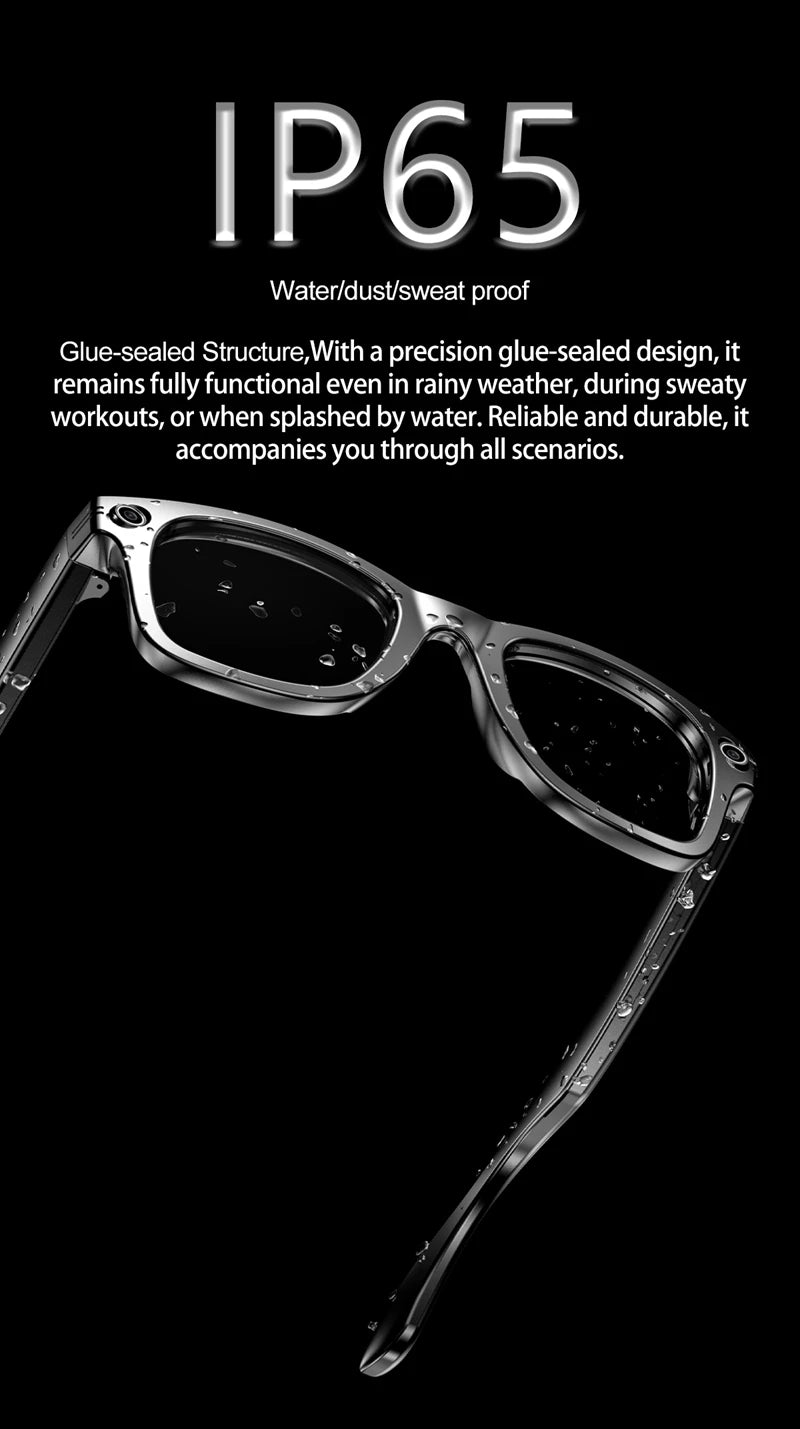 Gafas inteligentes Xiaomi para grabar vídeos, reconocimiento de fotos Ai, traducción de respuesta, batería grande, gafas Bluetooth impermeables Ip65