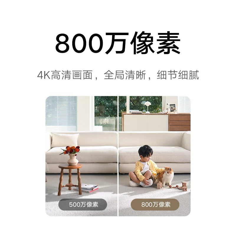 Versión China, 2025 nueva cámara inteligente Xiaomi original 4 vigilancia del hogar teléfono móvil control remoto cámara de 8 megapíxeles
