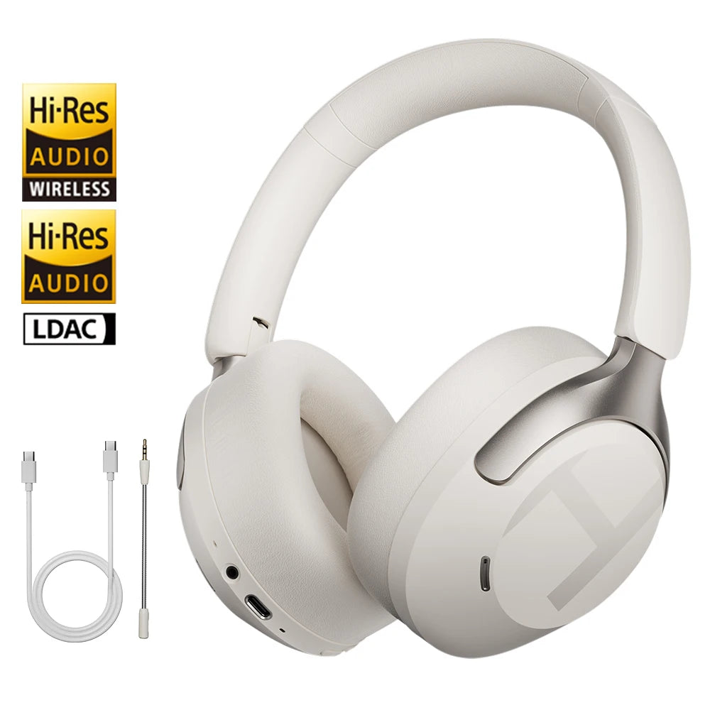HAYLOU S40 ANC auriculares inalámbricos 50dB cancelación de ruido auriculares de Audio espacial 3D de alta resolución con LDAC Bluetooth 6,0 auriculares sobre la oreja