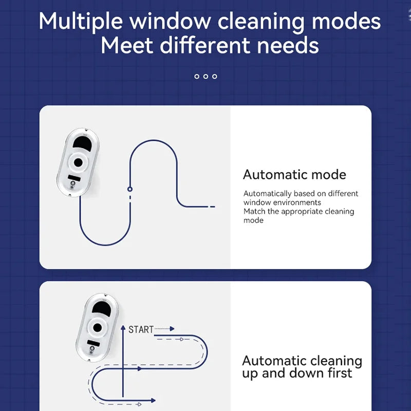 DIVEDEER-Robot de limpieza de ventanas sin pulverización de agua, máquina de limpieza con Control remoto inalámbrico de vidrio de succión inteligente anticaída