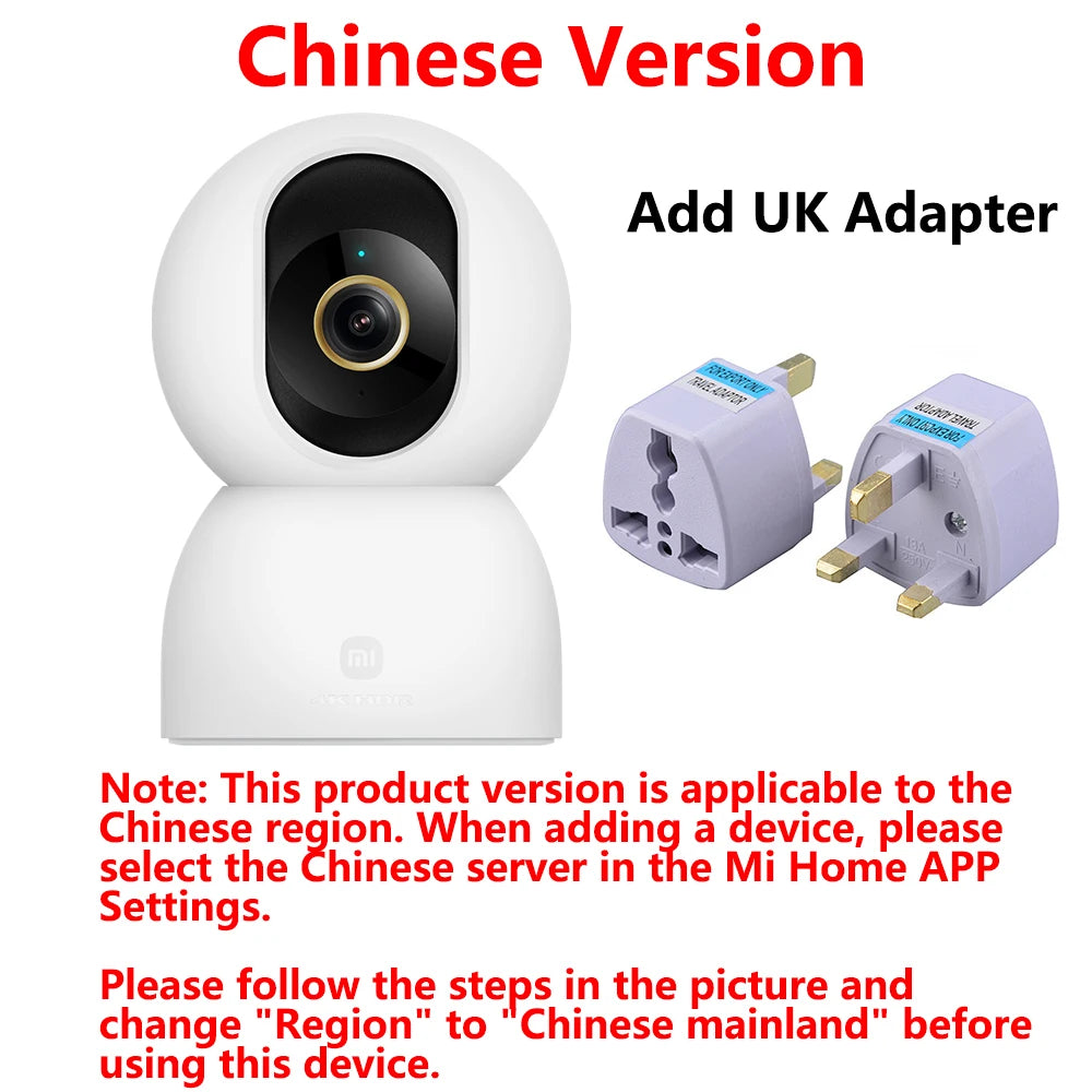 Nueva cámara inteligente xiaomiI 4 Wi-Fi de doble banda 68MP 4K HDR seguimiento AI, visión nocturna Audio bidireccional , Monitor de bebé de seguridad para el hogar CCTV CN