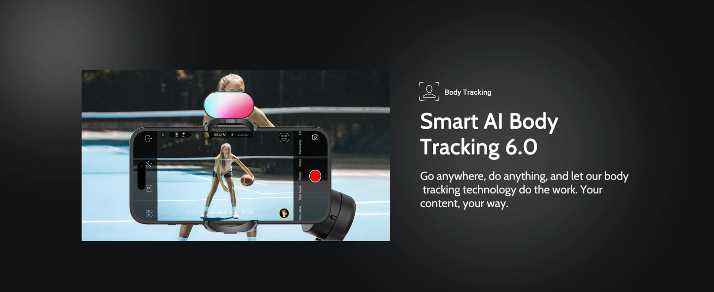Estabilizador de cardán para teléfono inteligente AOCHUAN Smart Xpro, estabilizador profesional de 3 ejes para teléfono inteligente iphone y Android, cardán de mano
