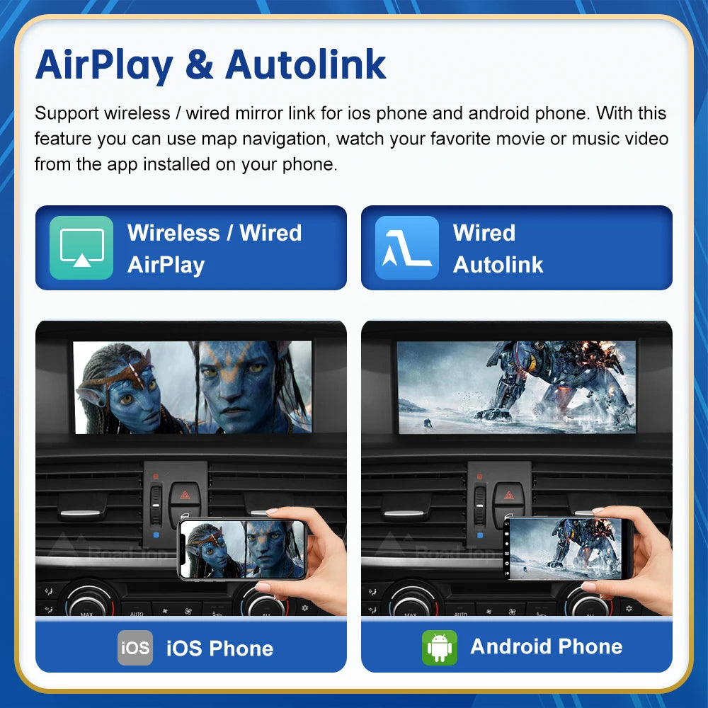 Android inalámbrico para coche BMW X3 X4 Series F25 F26 F01 CIC NBT EVO 2011-2020 interfaz Carplay enlace de espejo Air Play