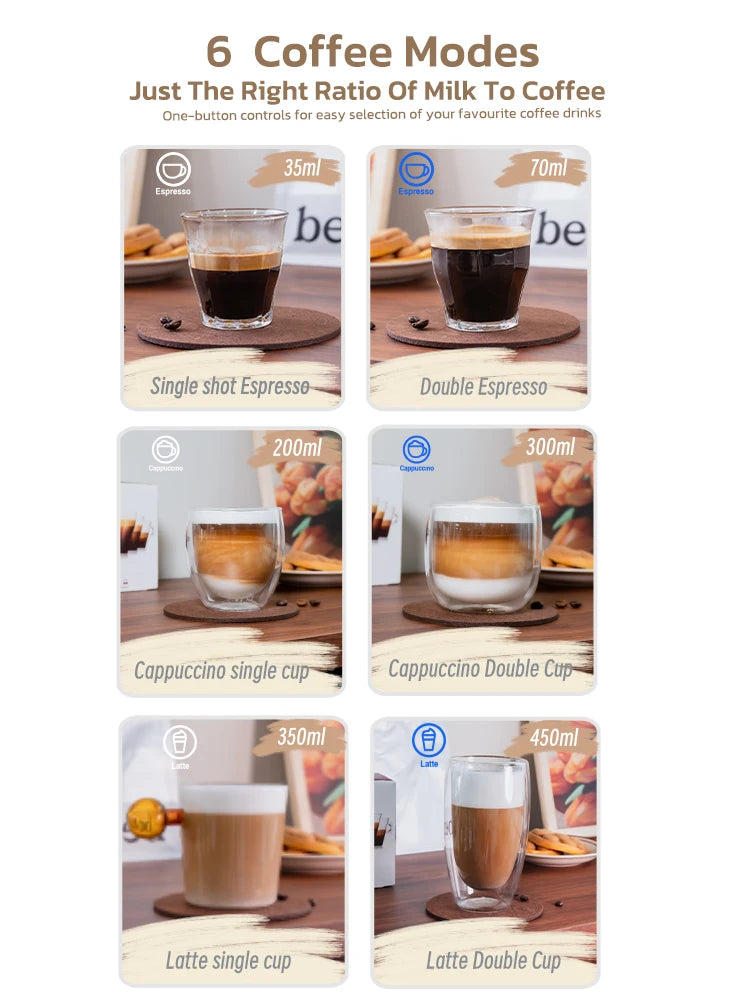HiBREW-máquina de café expreso semiautomática 3 en 1, capuchino, Latte, espuma de leche automática, café molido, acero inoxidable H13A